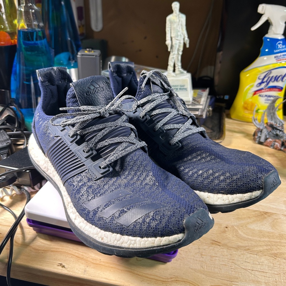 Adidas Pureboost Collegiate Navy Blue Running Shoes BA8454 Mens Size 15